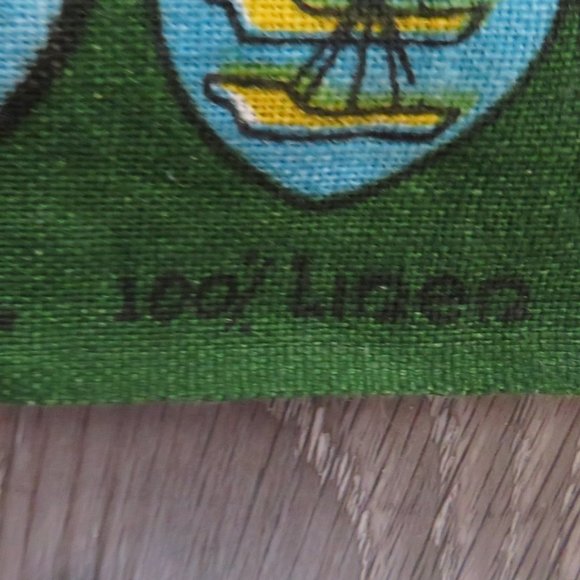 IRELAND Scenic TEATOWEL Vintage 100% Linen 28" x 19" (K170) - Picture 5 of 7